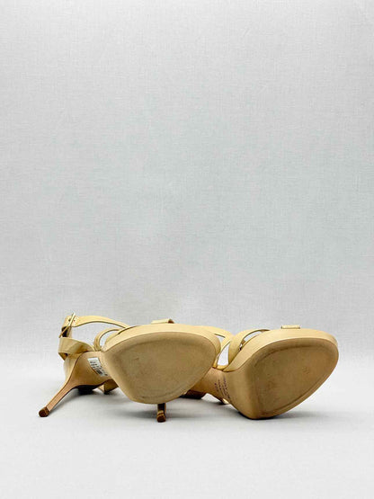 JIMMY CHOO Vamp Beige Size EU 40.5 Platform Sandals