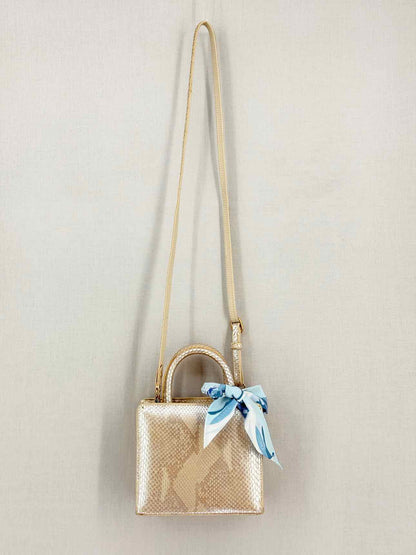 S'UVIMOL Metallic Beige & Silver Top Handle