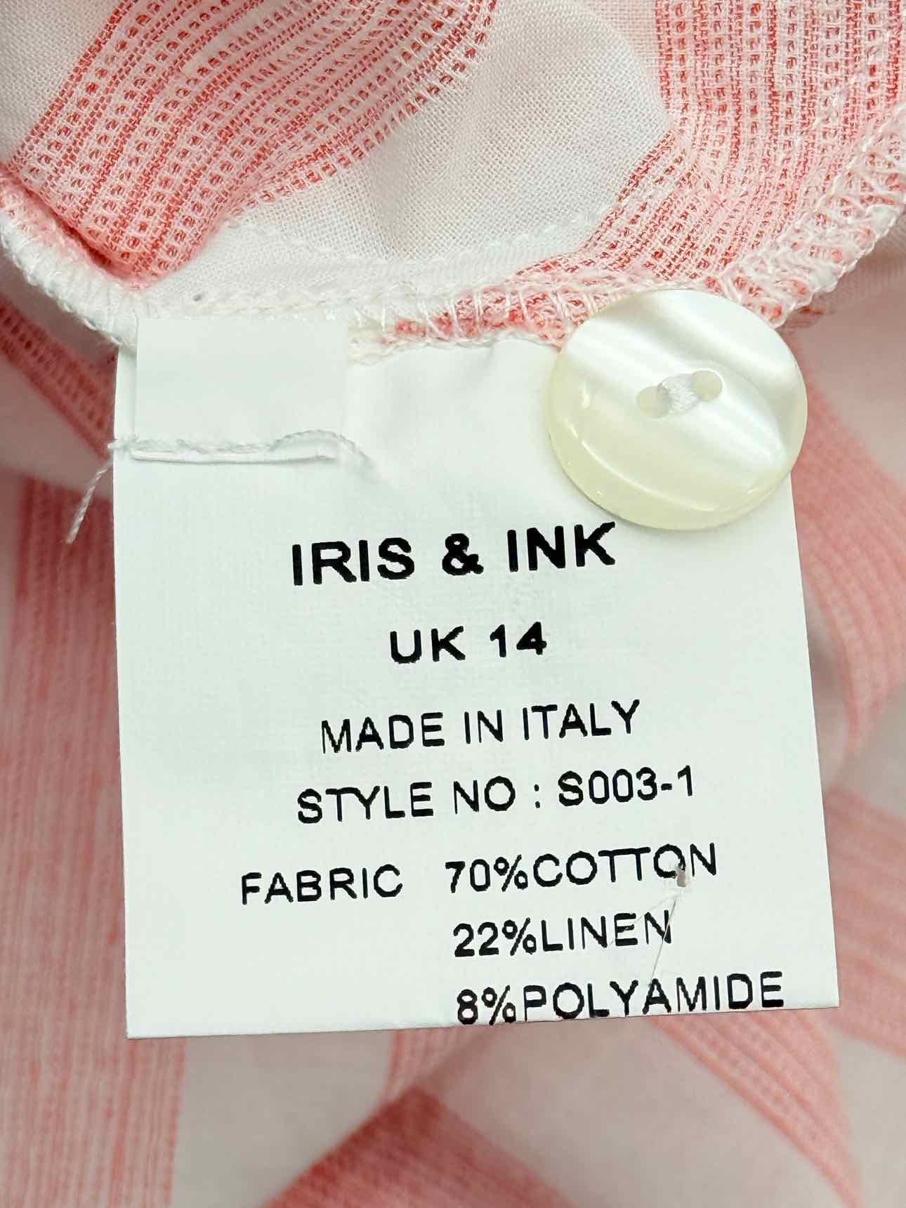 IRIS & INK Pink Striped Size US 10 Midi Skirt