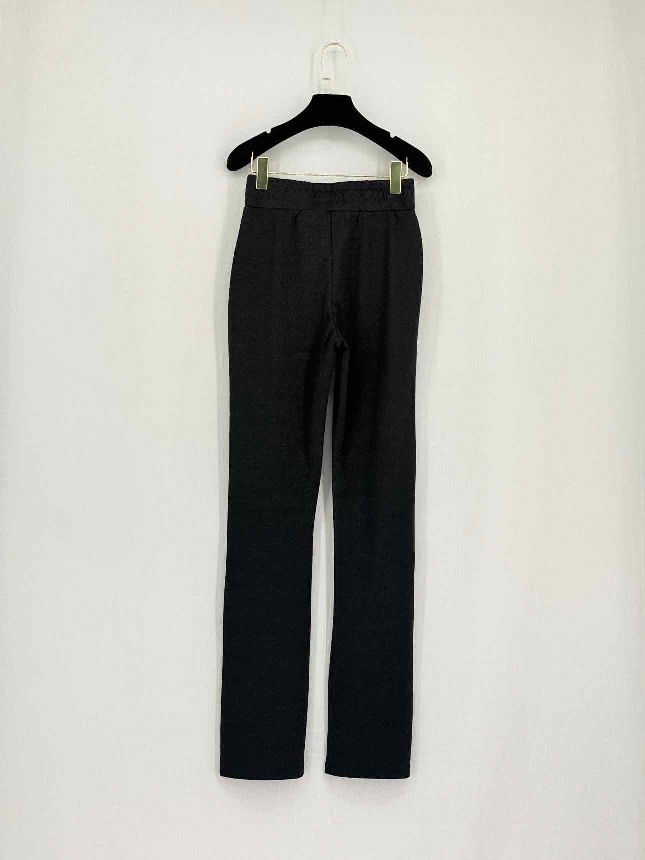 KARL LAGERFELD Black Glitter Size Small Pants
