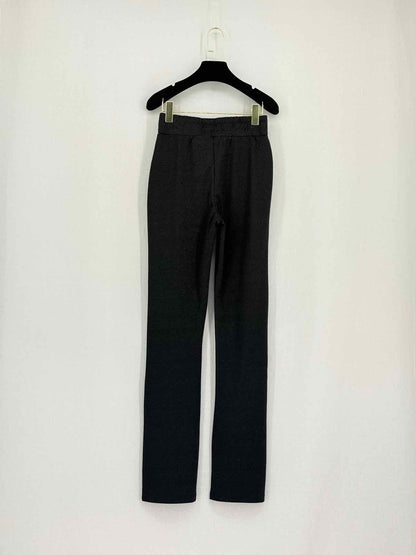 KARL LAGERFELD Black Glitter Size Small Pants