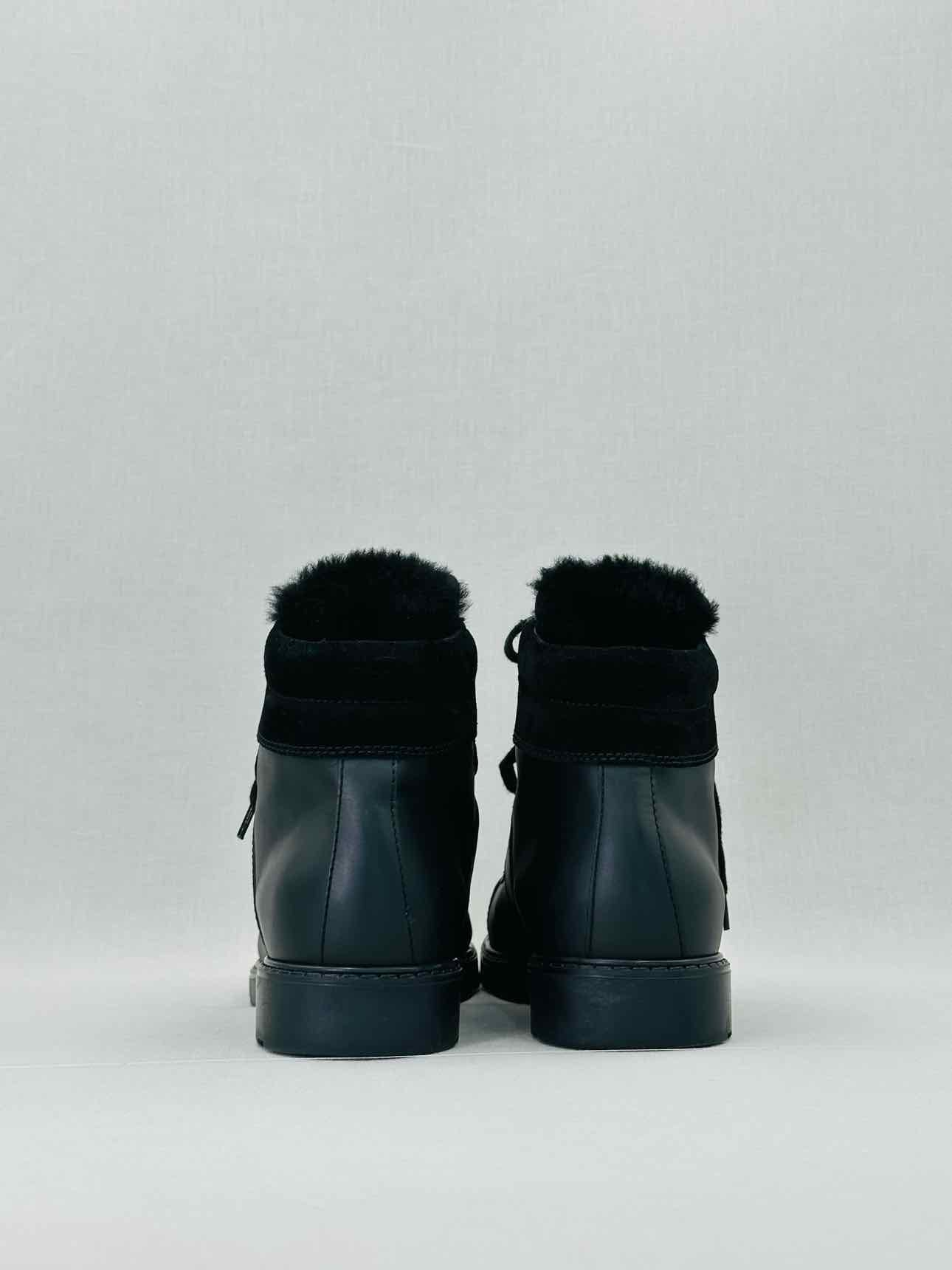 FENDI Fur Trim Black Size EU 39 Ankle Boots