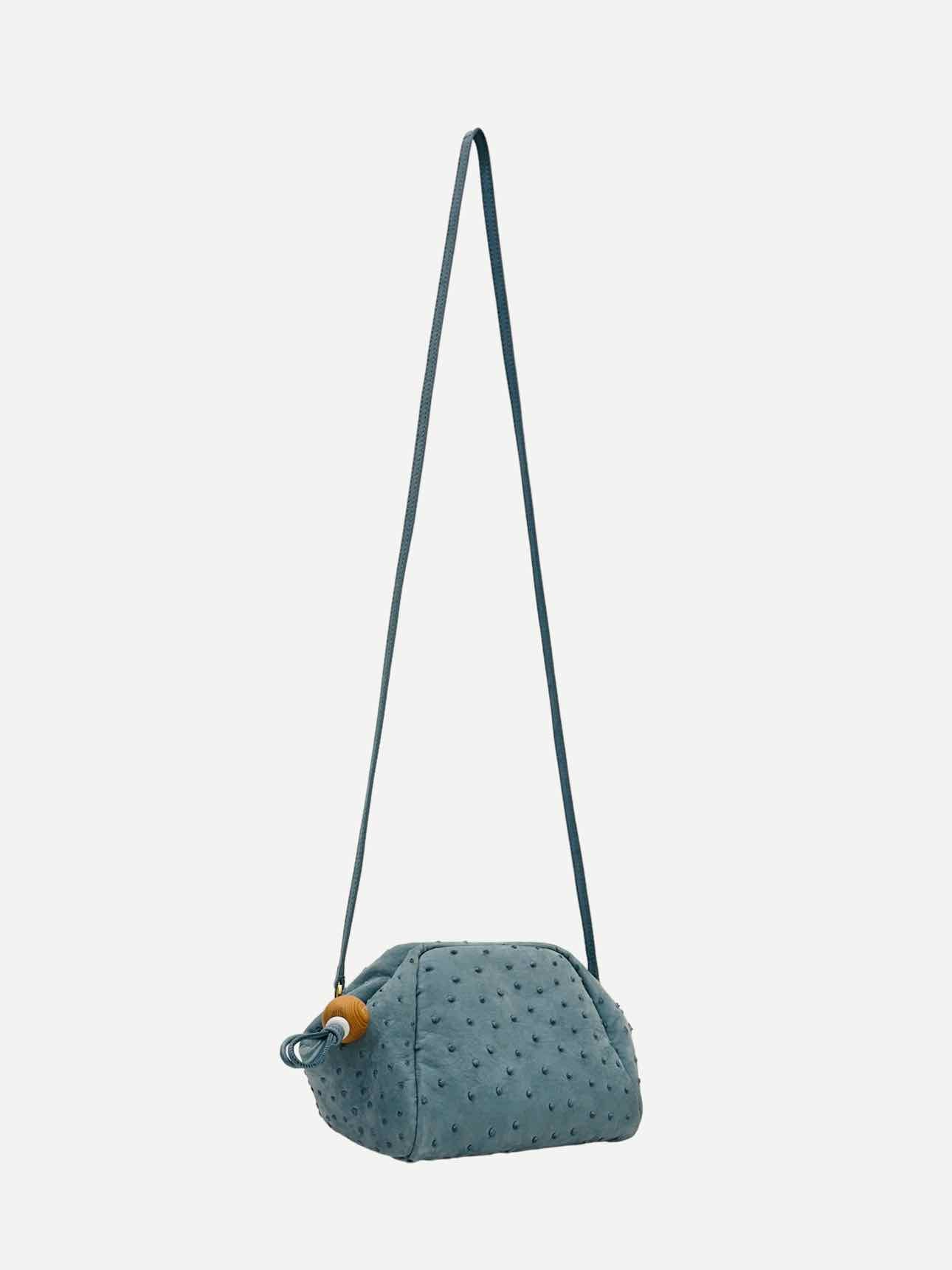 LORO PIANA Puffy Pouch Blue Crossbody