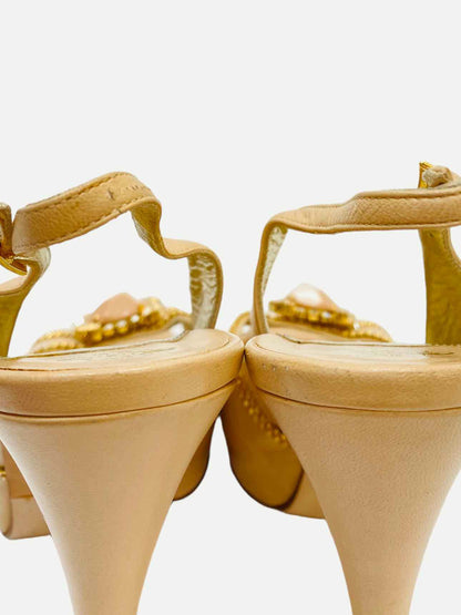 GINA Beige Size EU 39.5 Slingbacks