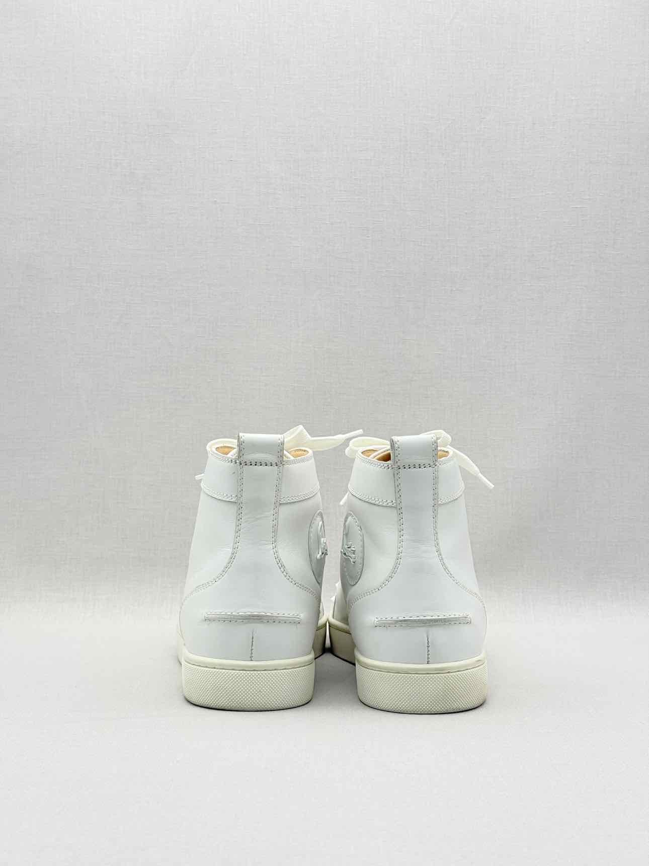 CHRISTIAN LOUBOUTIN White Spiked Size EU 42 Sneakers