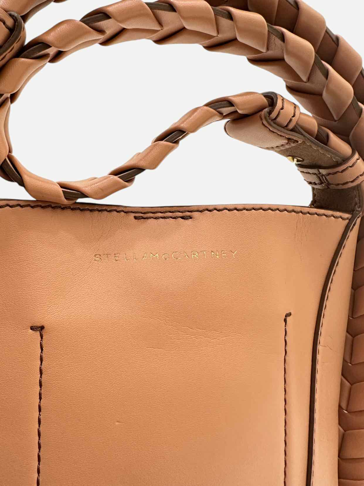 STELLA MCCARTNEY Braided Strap Tan Shoulder Bag