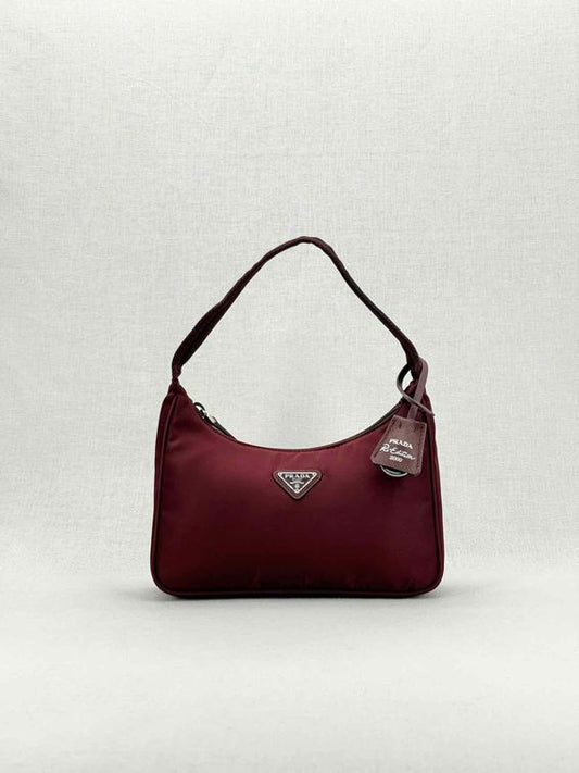PRADA Re-Edition 2000 Burgundy Shoulder Bag