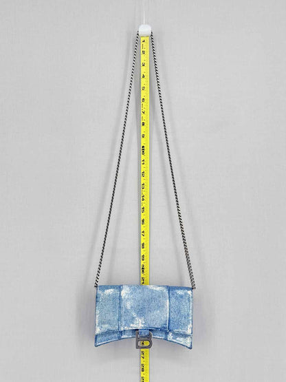 BALENCIAGA Wallet on Chain Blue Crossbody