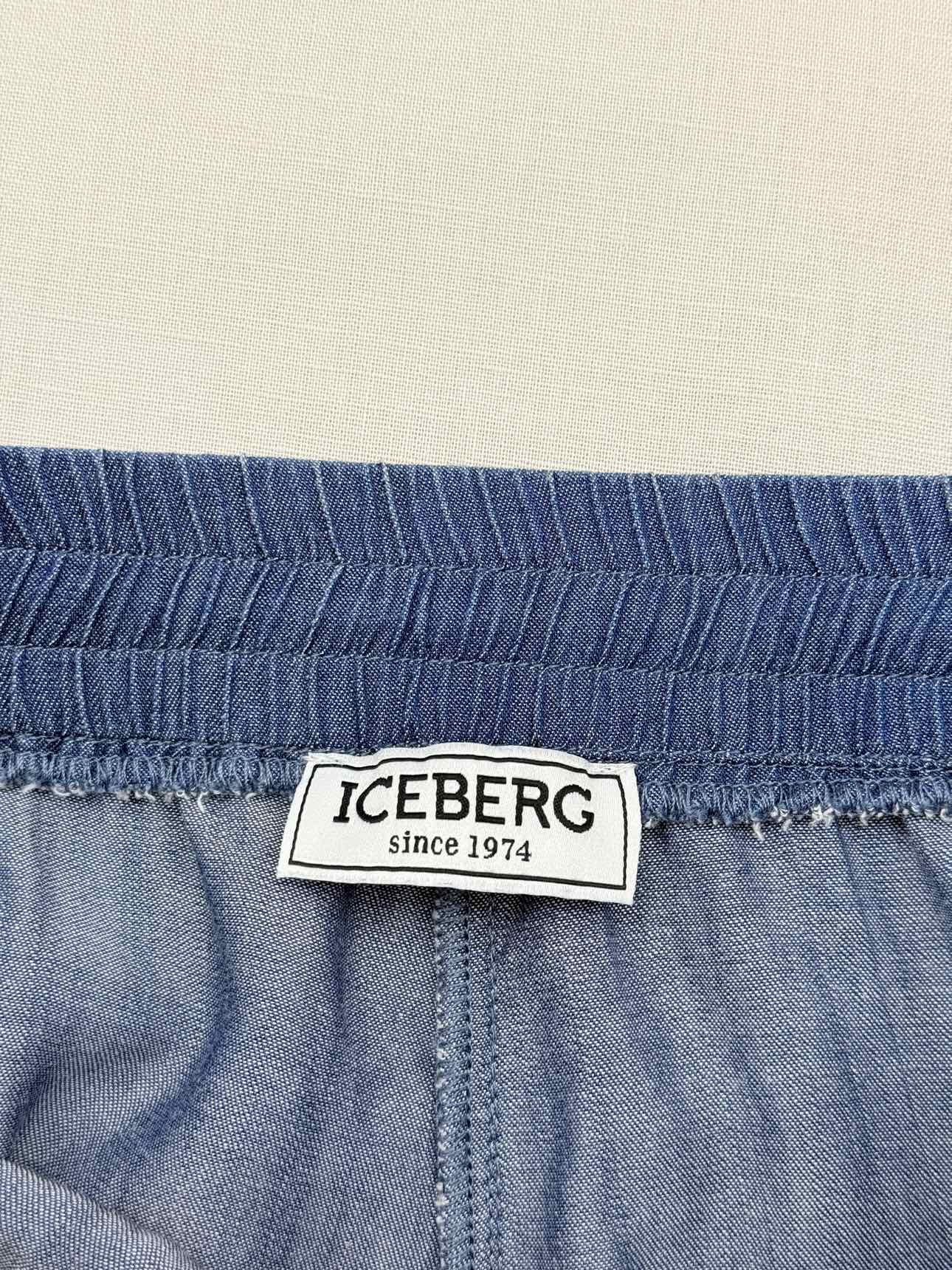 ICEBERG Chambray Blue Size XLarge Shorts