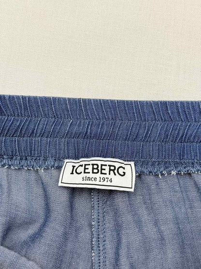 ICEBERG Chambray Blue Size XLarge Shorts