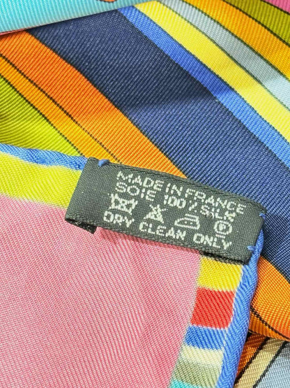 HERMES Pink Multicolor Printed Scarf