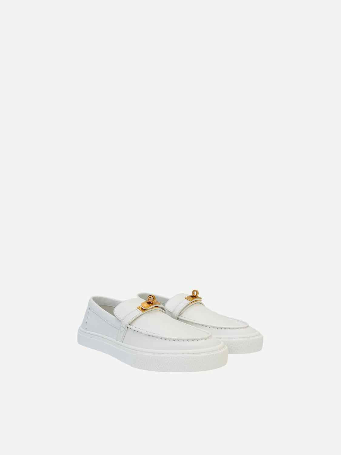 HERMES Game Slip-On White Sneakers