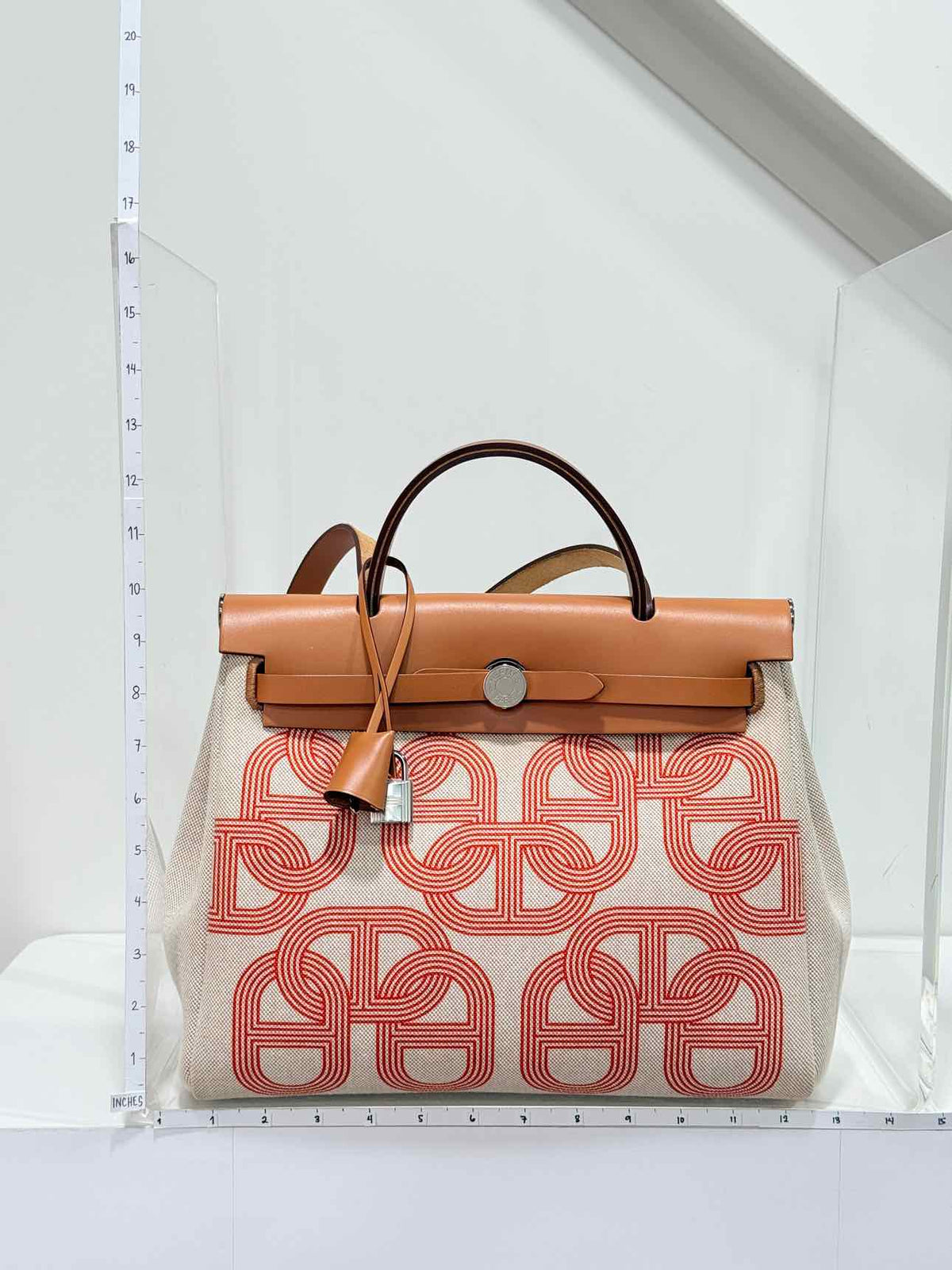HERMES Herbag Zip 31 Ecru Fauve Top Handle