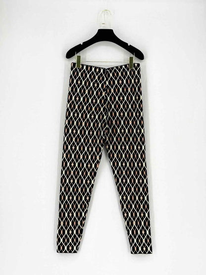 ELISABETTA FRANCHI Cropped Black & Gold Size US 8 Pants