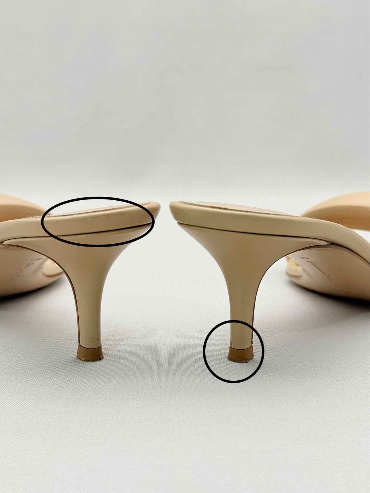 GIANVITO ROSSI Bijoux Beige Size EU 40 Mules