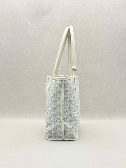 GOYARD Anjou White & Grey Goryardine Tote Bag