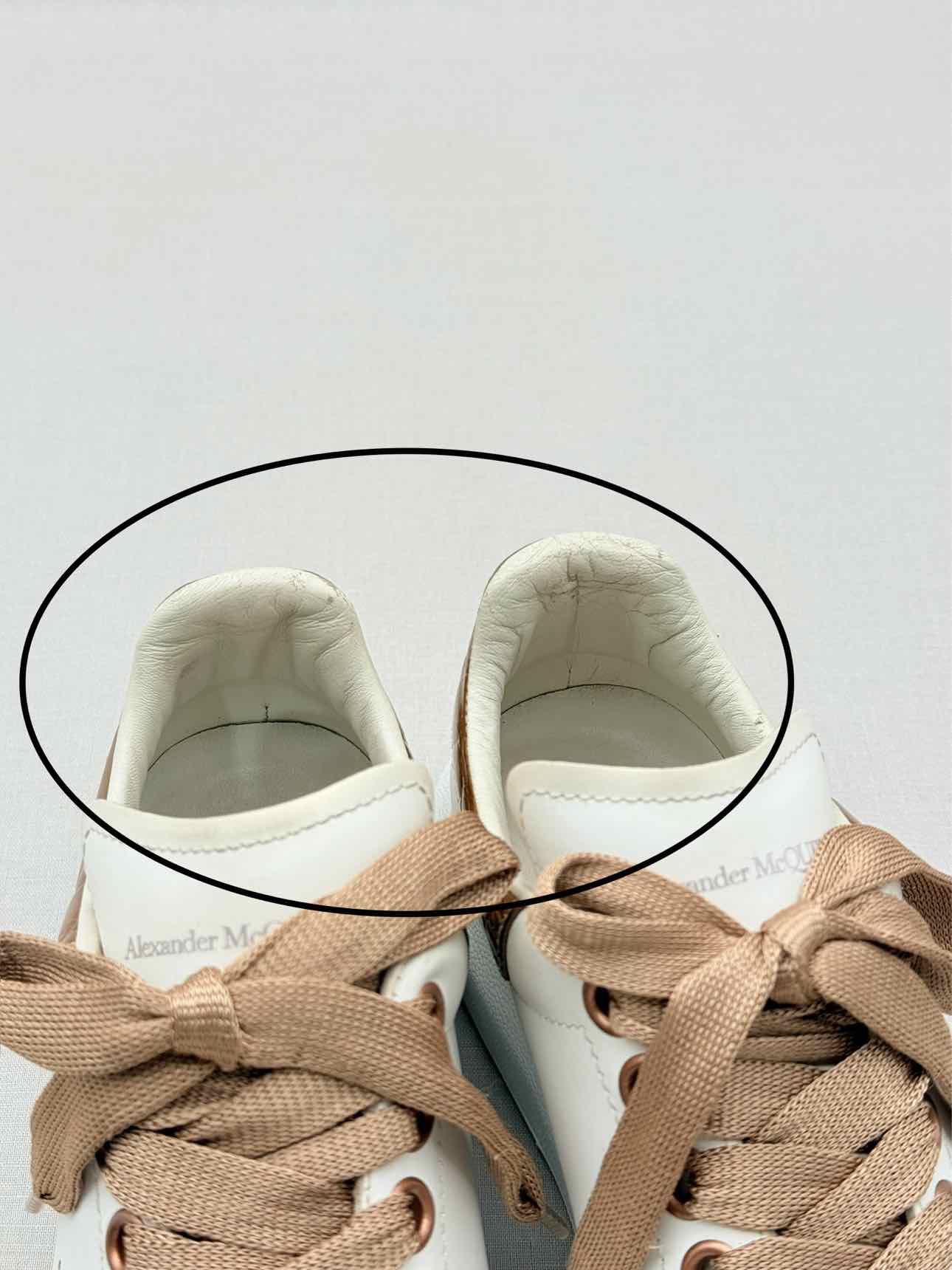 ALEXANDER MCQUEEN White & Bronze Size EU 37 Sneakers