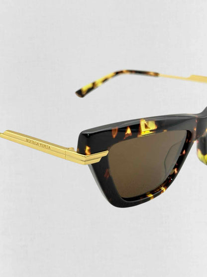 BOTTEGA VENETA Combi Brown & Gold Sunglasses
