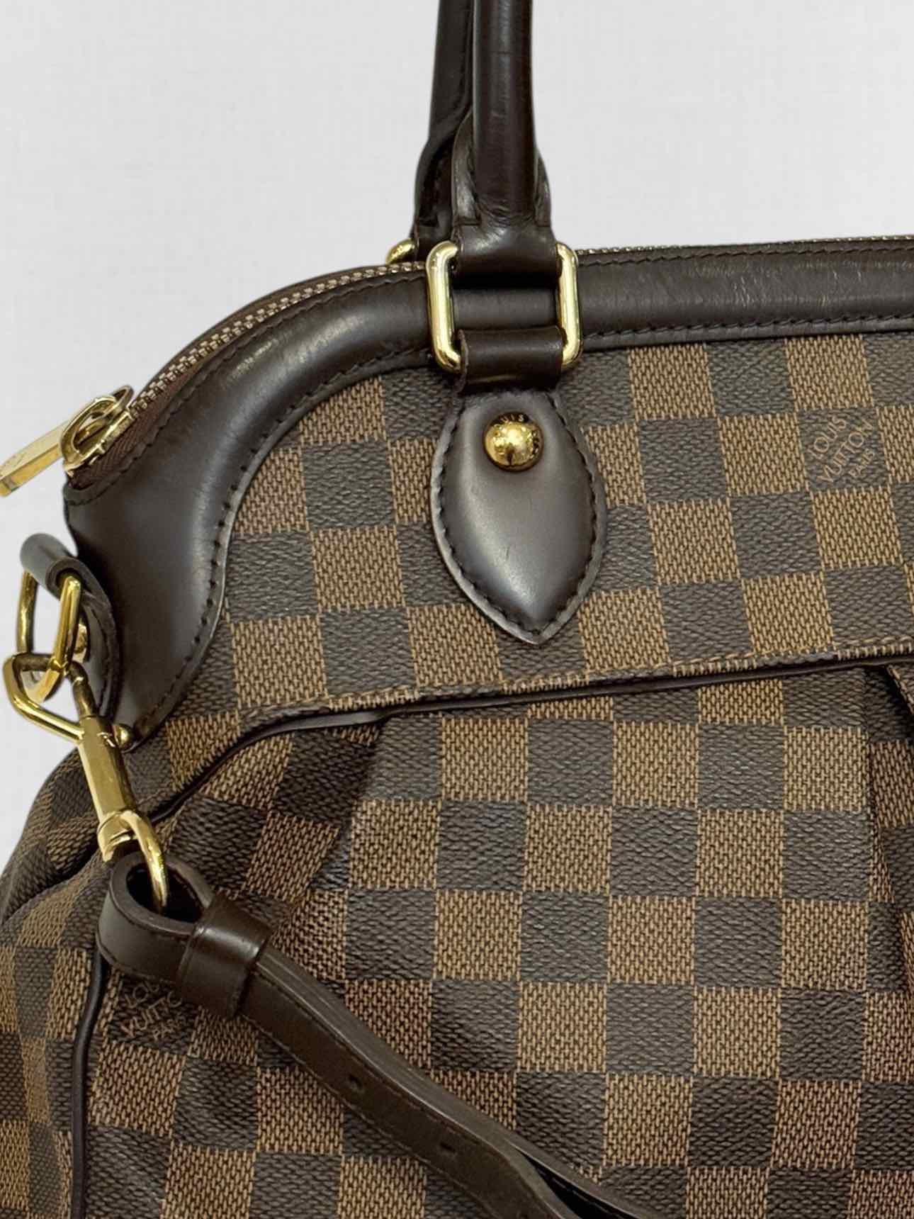 LOUIS VUITTON Trevi Brown Damier Ebene Top Handle