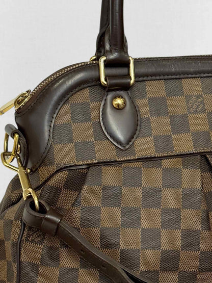 LOUIS VUITTON Trevi Brown Damier Ebene Top Handle