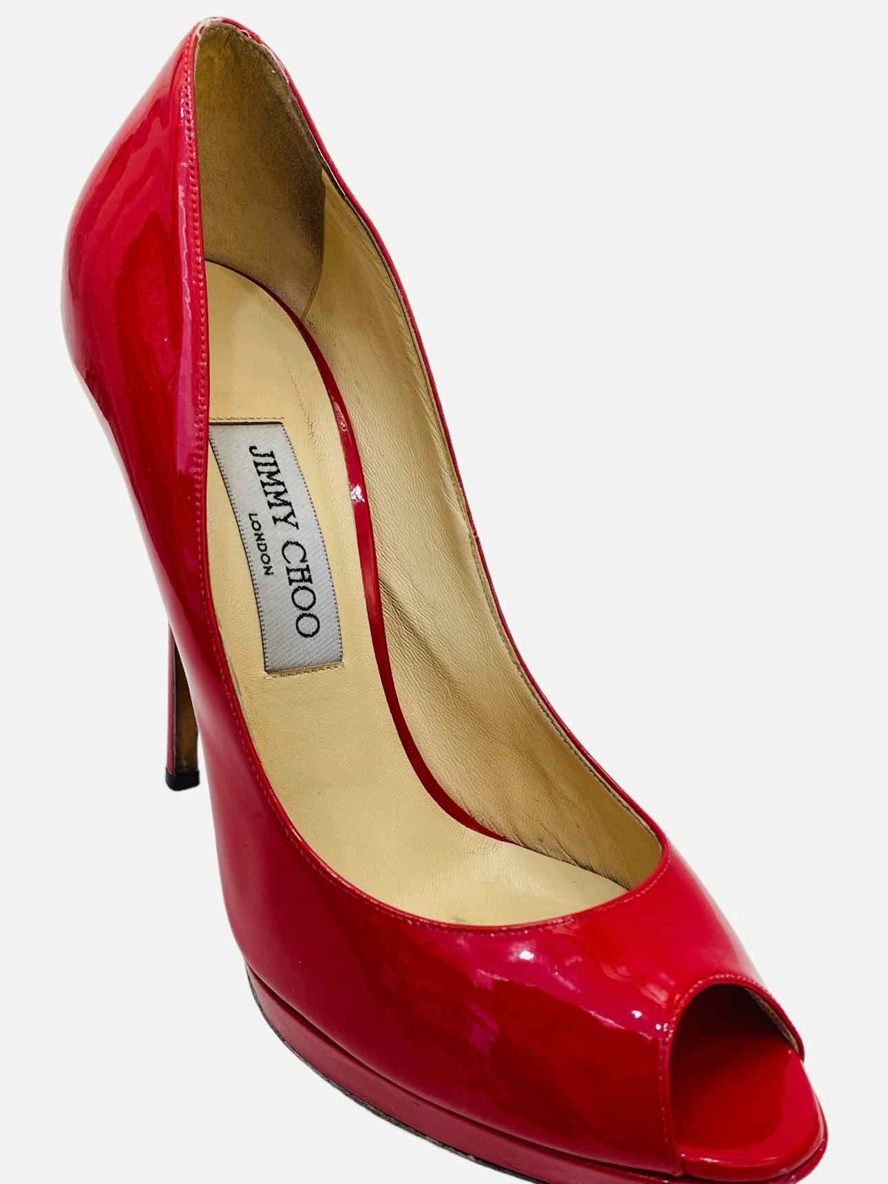 JIMMY CHOO Crown Red Pumps