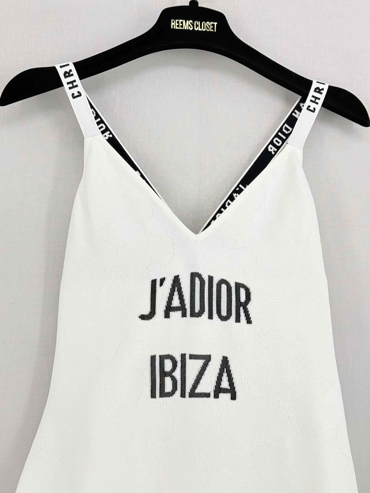 CHRISTIAN DIOR White & Black Size Medium Bodysuit