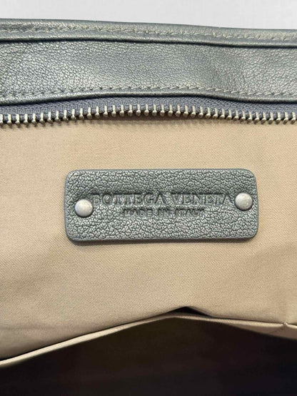 BOTTEGA VENETA Burgundy & Green Latticing Laptop Bag