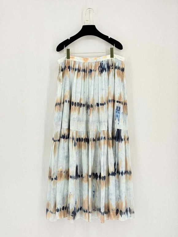 CHRISTIAN DIOR Blue Multicolor Size US 14 Long Skirt