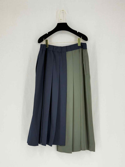 WEEKEND MAX MARA Green & Blue Size US 16 Midi Skirt