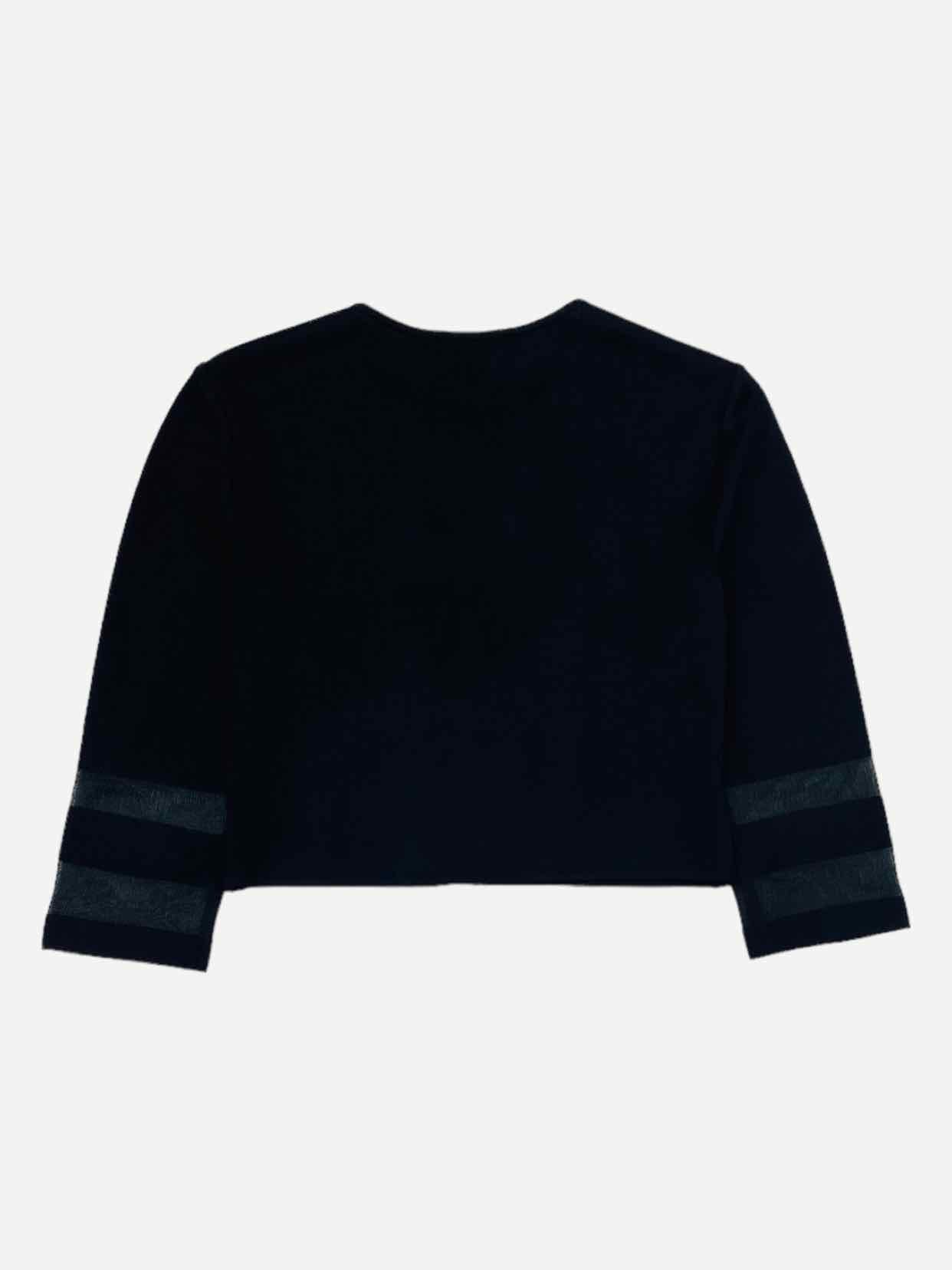 ST. JOHN Cropped Black Size Medium Cardigan