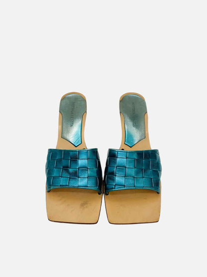 BOTTEGA VENETA Square Toe Intrecciato Size EU 41 Mules