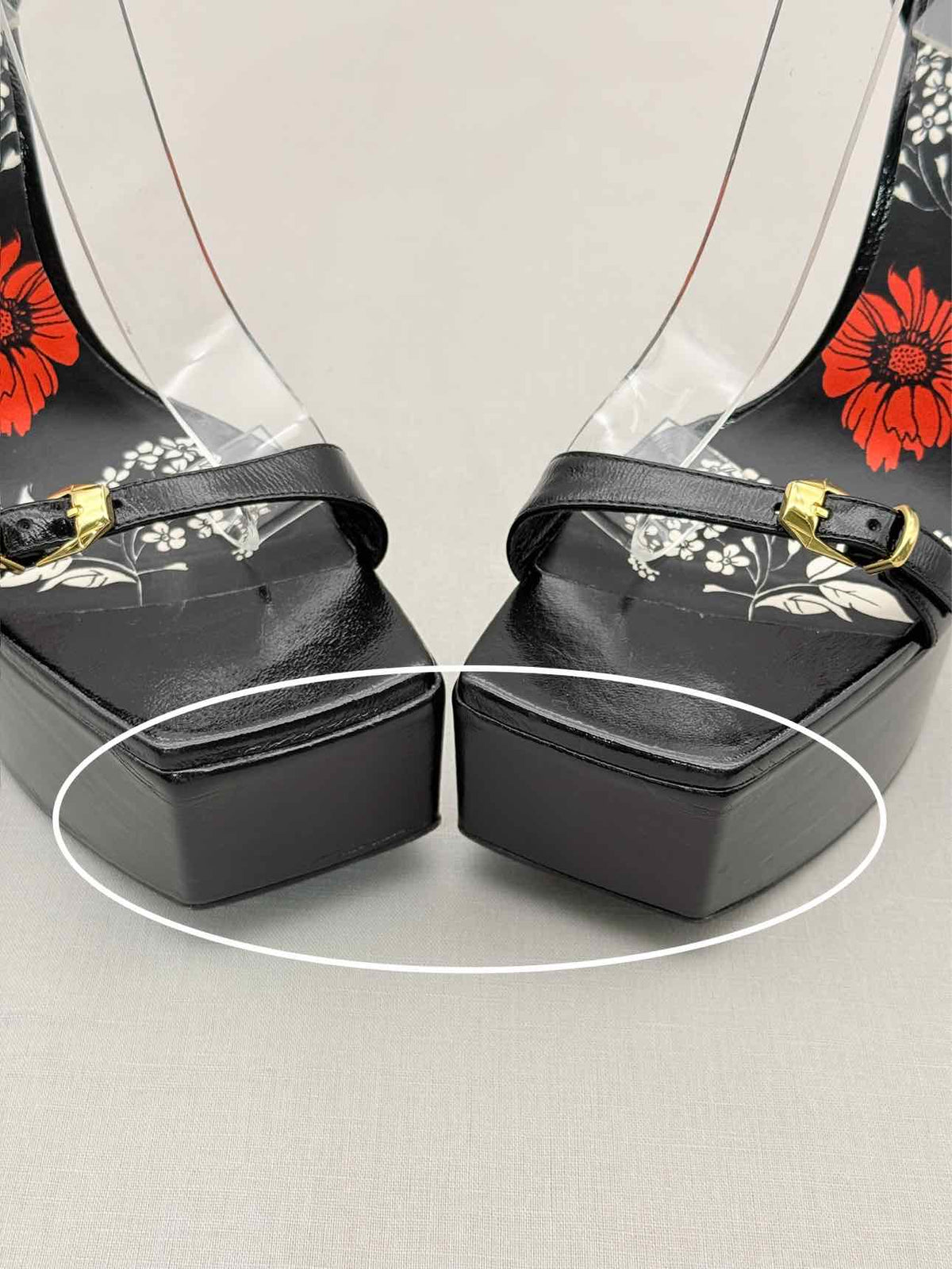 VERSACE Black Size EU 38 Platform Sandals