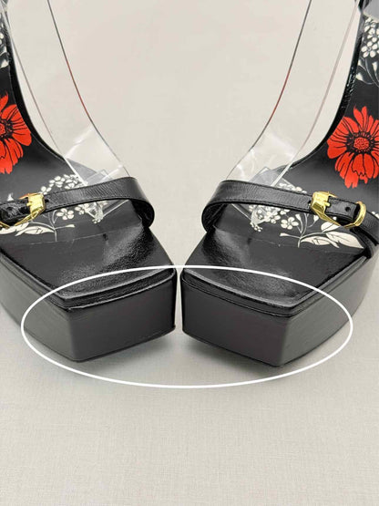 VERSACE Black Size EU 38 Platform Sandals