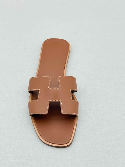 HERMES ORAN Brown Size EU 41.5 Sandals