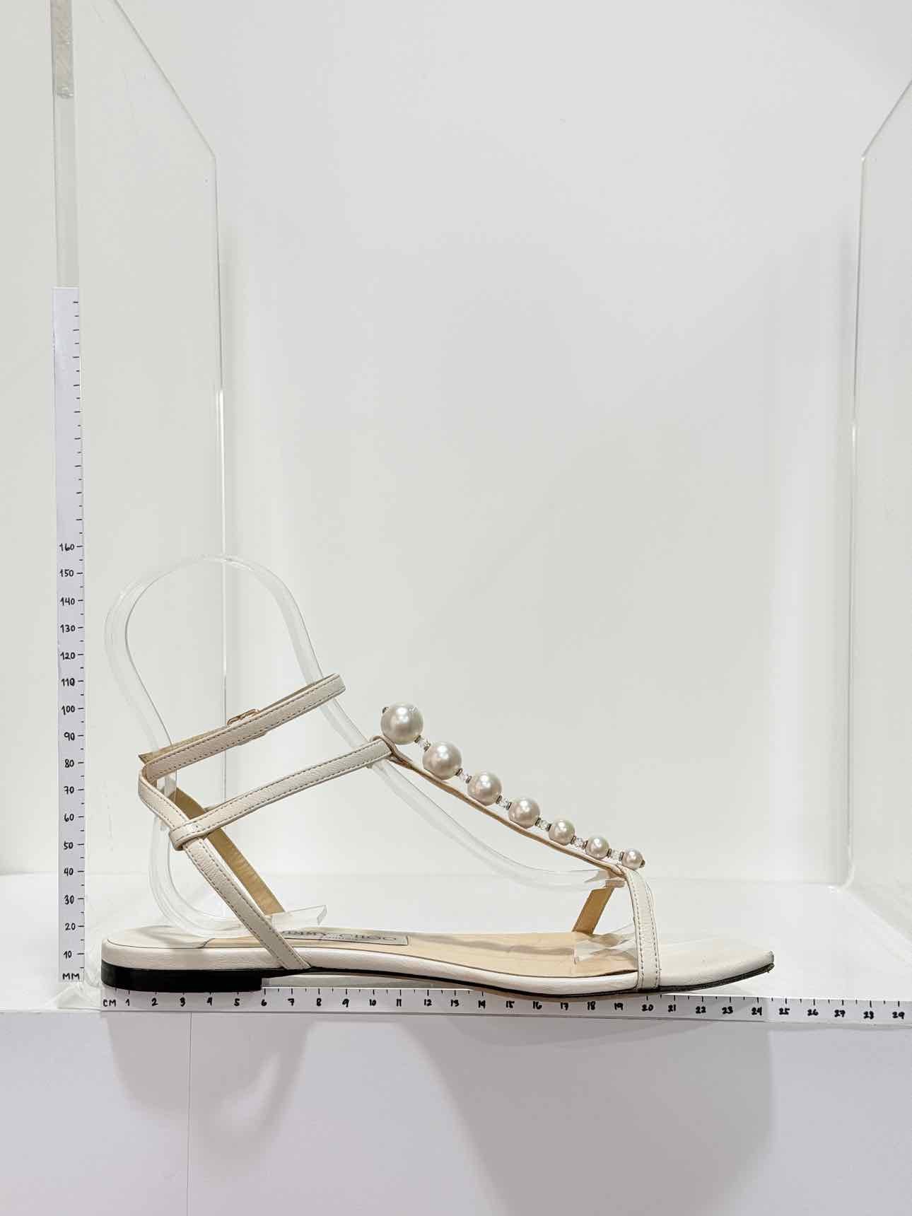 JIMMY CHOO Amari Cream Size EU 37 Sandals