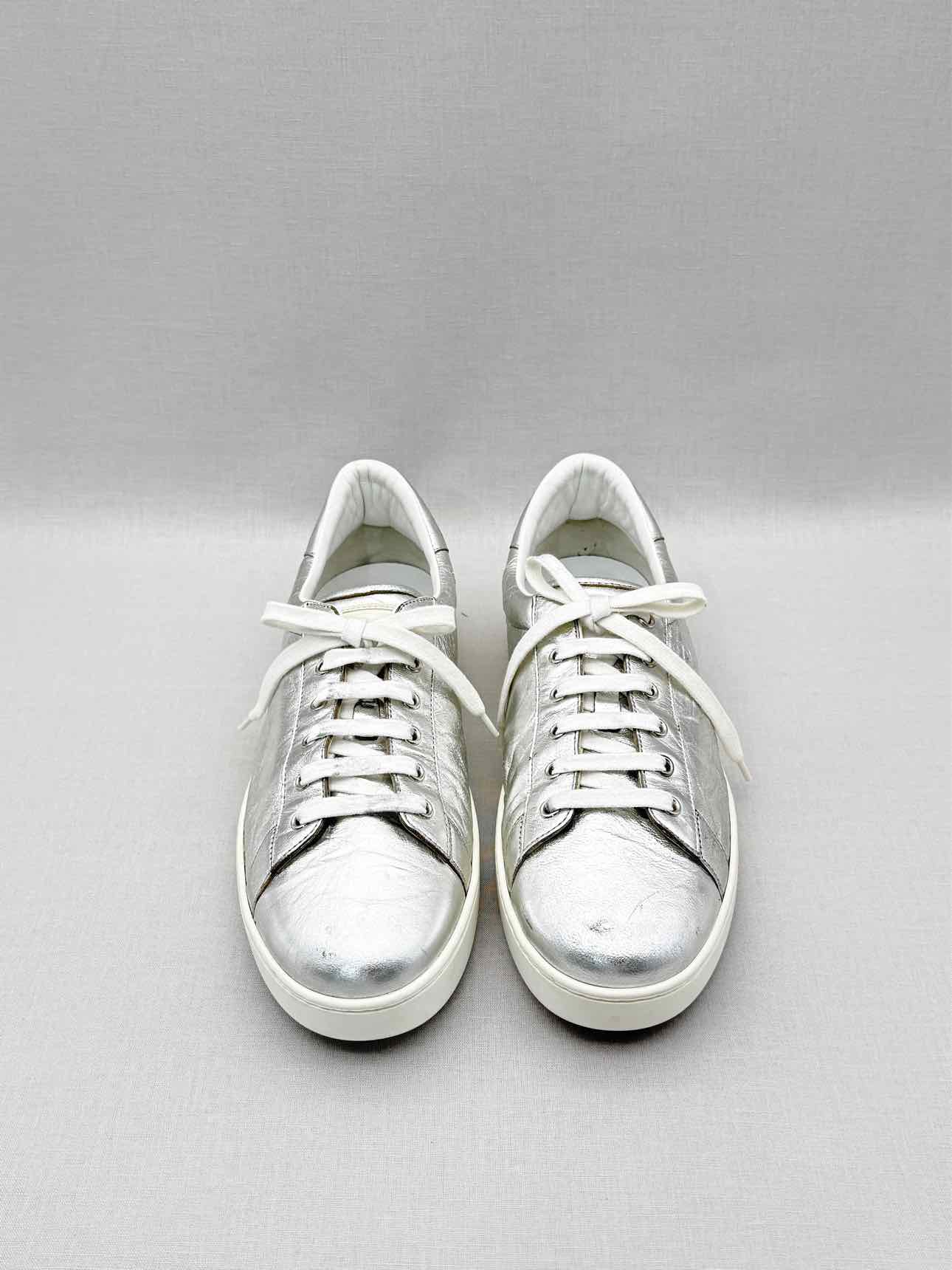 DIOR Low Top Metallic Silver Size EU 41 Sneakers