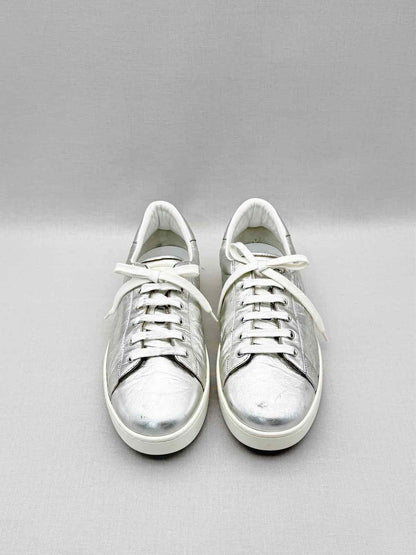 DIOR Low Top Metallic Silver Size EU 41 Sneakers