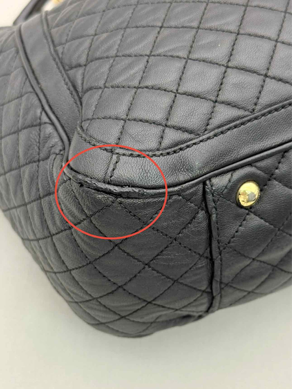 SALVATORE FERRAGAMO Betulla Chain Black Tote Bag