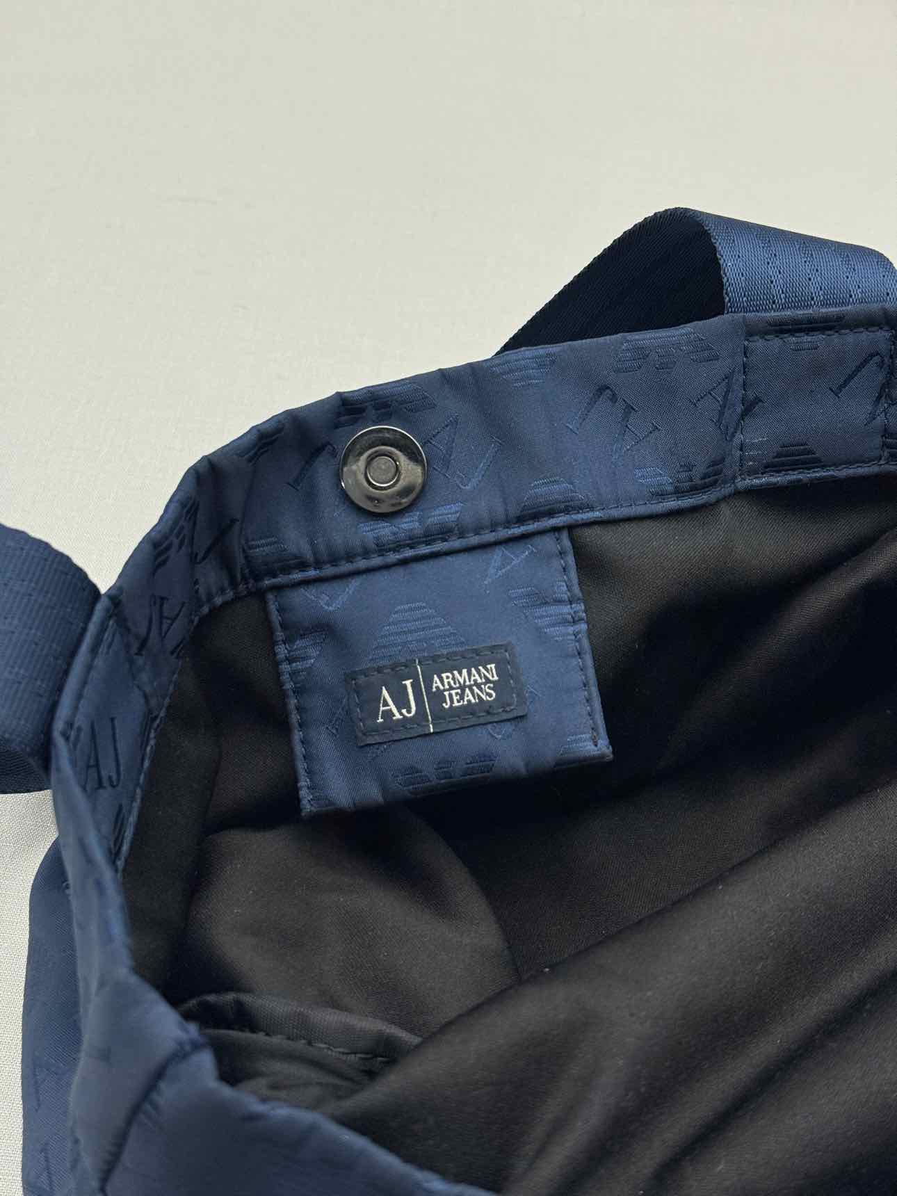 ARMANI JEANS Blue Monogram Tote Bag