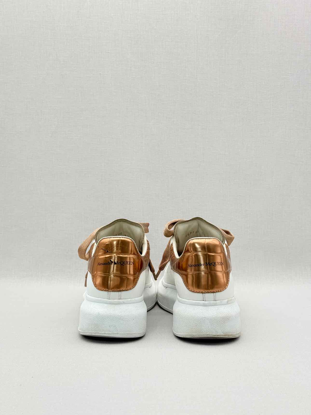 ALEXANDER MCQUEEN White & Bronze Size EU 37 Sneakers