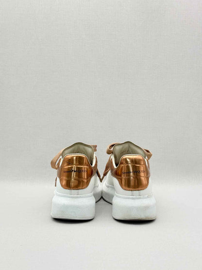 ALEXANDER MCQUEEN White & Bronze Size EU 37 Sneakers