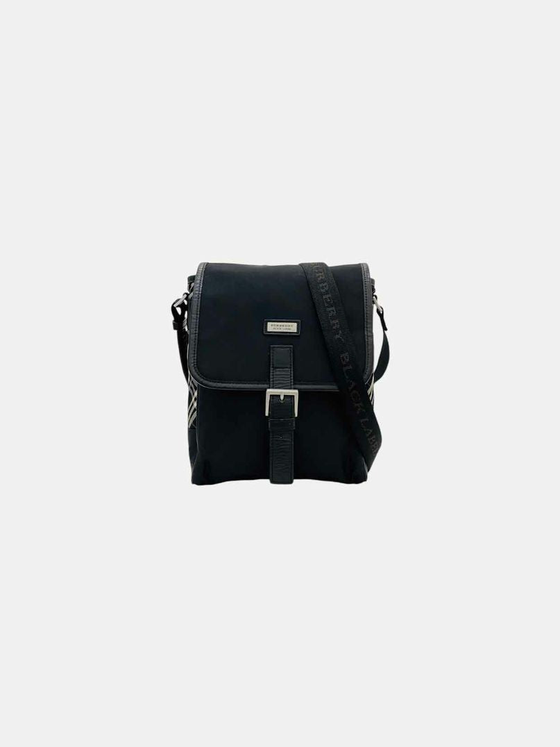 BURBERRY Nylon Black Nova Check Shoulder Bag