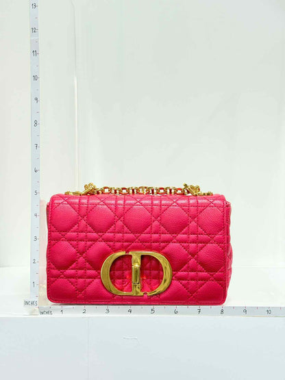 DIOR Caro Red Cannage Shoulder Bag