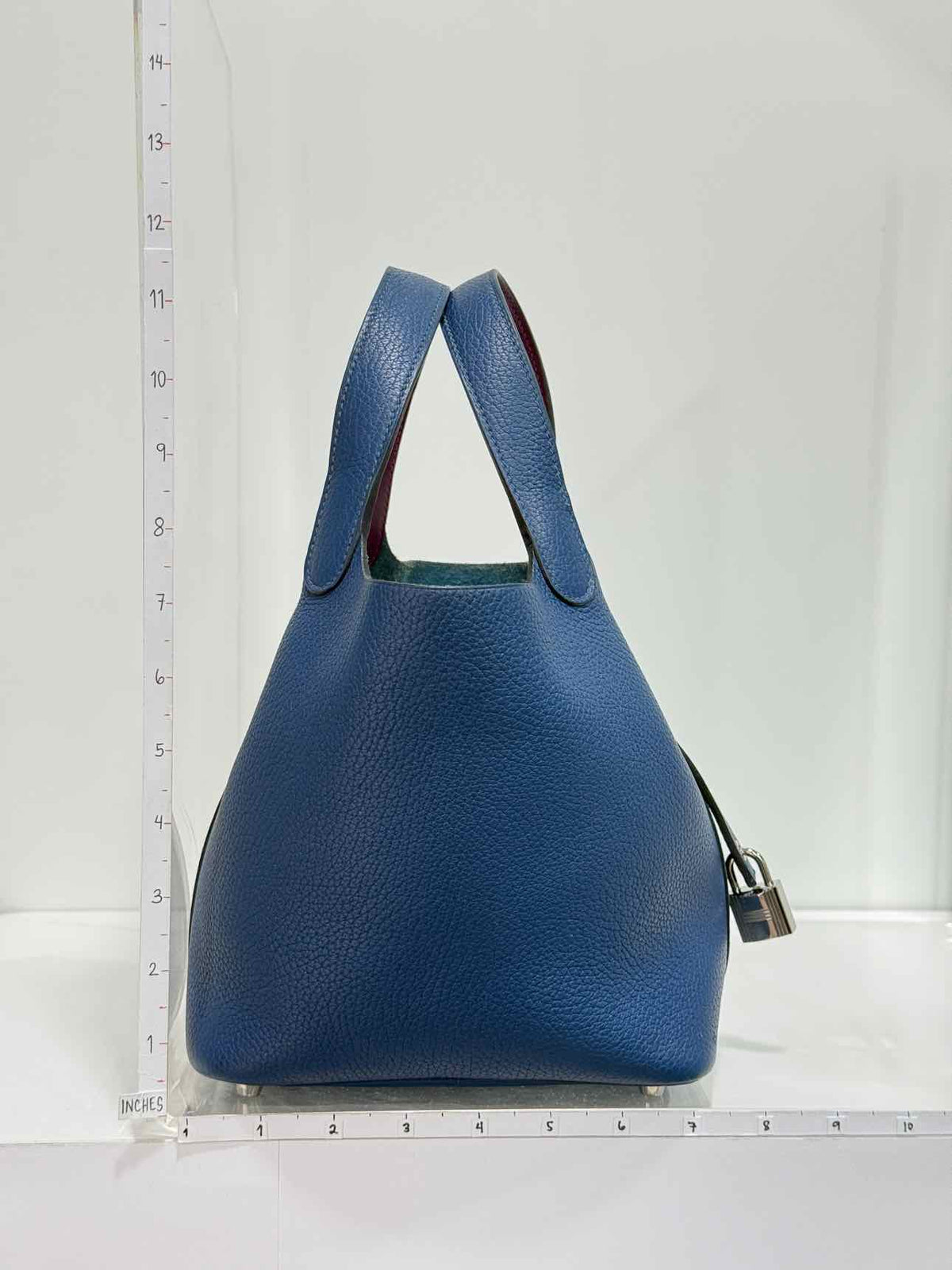 HERMES Picotin Bleu Agate Top Handle