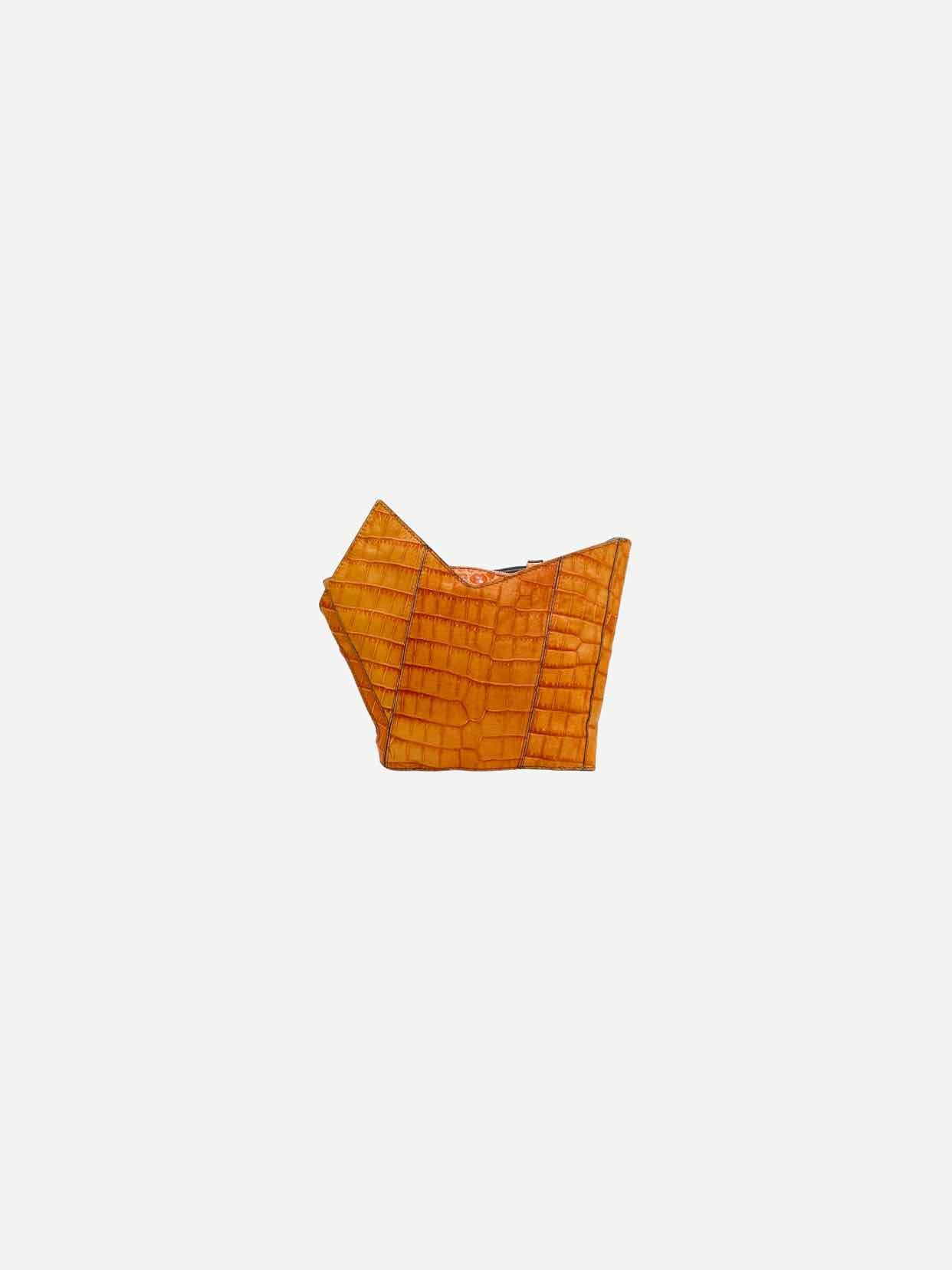 CHLOE Freja Origami Orange Clutch
