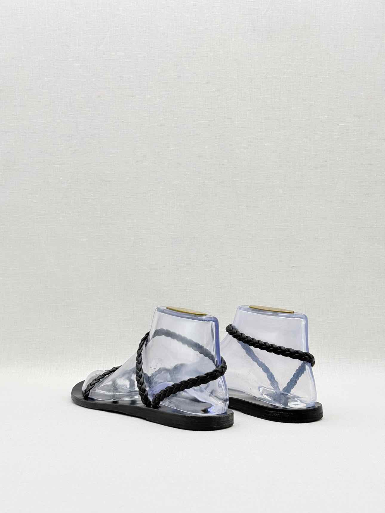 ANCIENT GREEK SANDALS Black Braided Size EU 39 Sandals