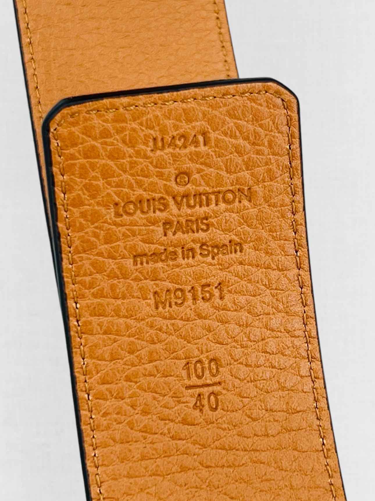 LOUIS VUITTON Black & Tan Belt