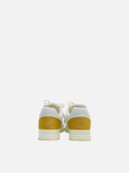 CHANEL White w/ Gold Size EU 37.5 Sneakers