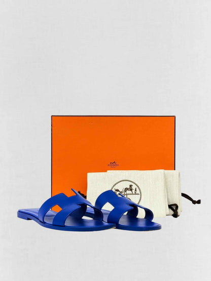 HERMES ORAN Blue Size EU 39 Sandals
