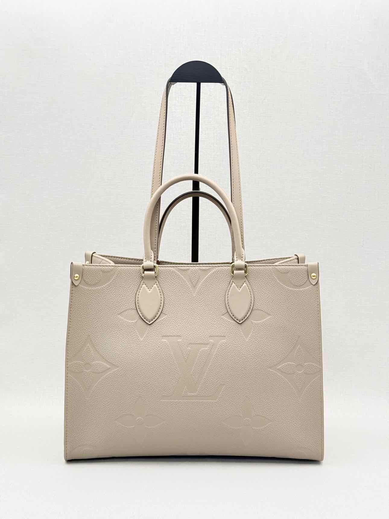 LOUIS VUITTON Onthego Cream Monogram Empriente Tote Bag